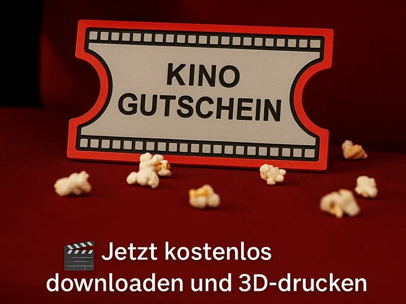 Kino Gutschein Ticket – 2-Sprachen & 3MF
