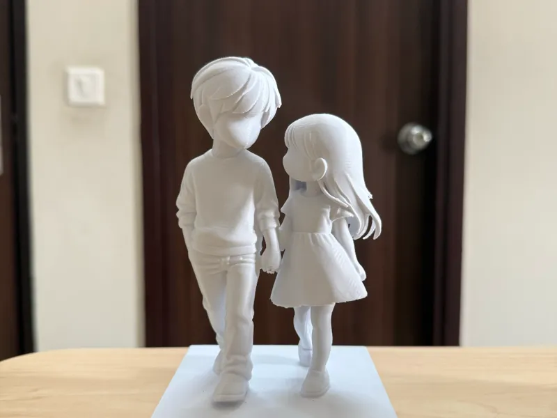Anime-Inspired Minimal Cute Couple Holding Hands