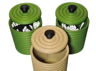 Q-Tip Holder with Lid – Bathroom Organizer