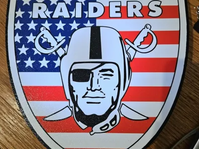 Raiders Shield Stars And Stripes Light Box