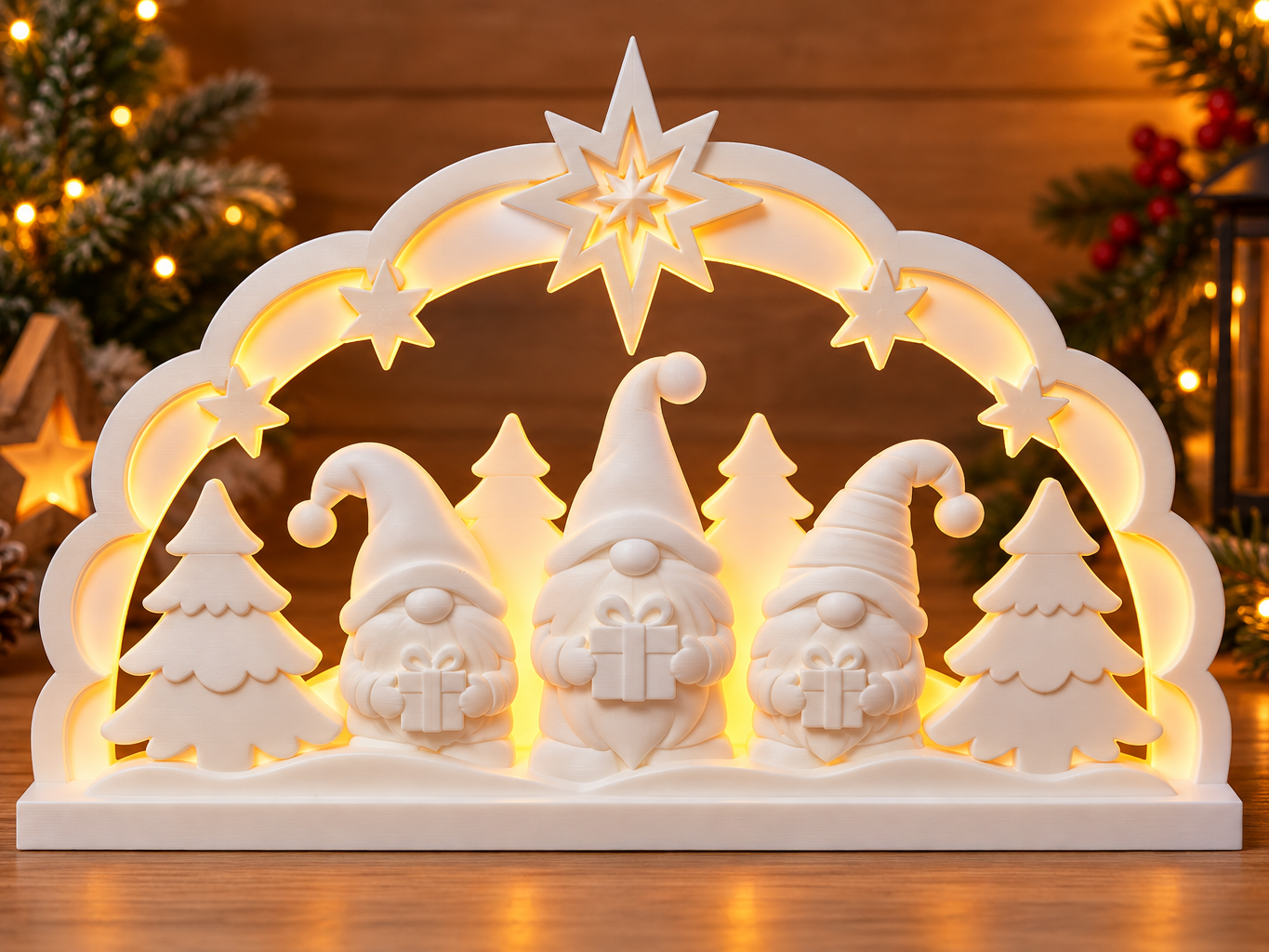 Weihnachtswichtel Schwibbogen - 1