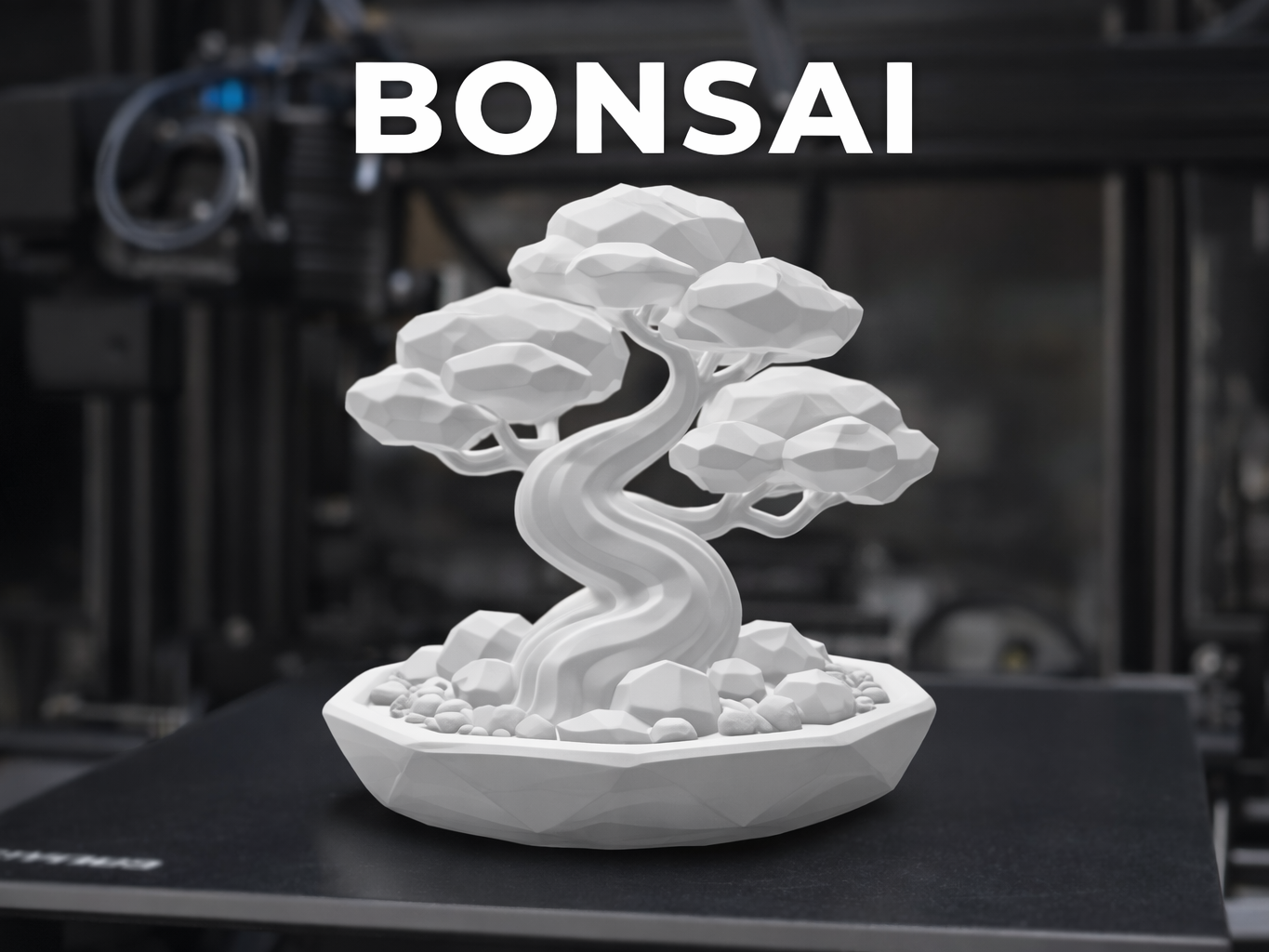 Low Poly Bonsai Tree | Modern Desk Decor