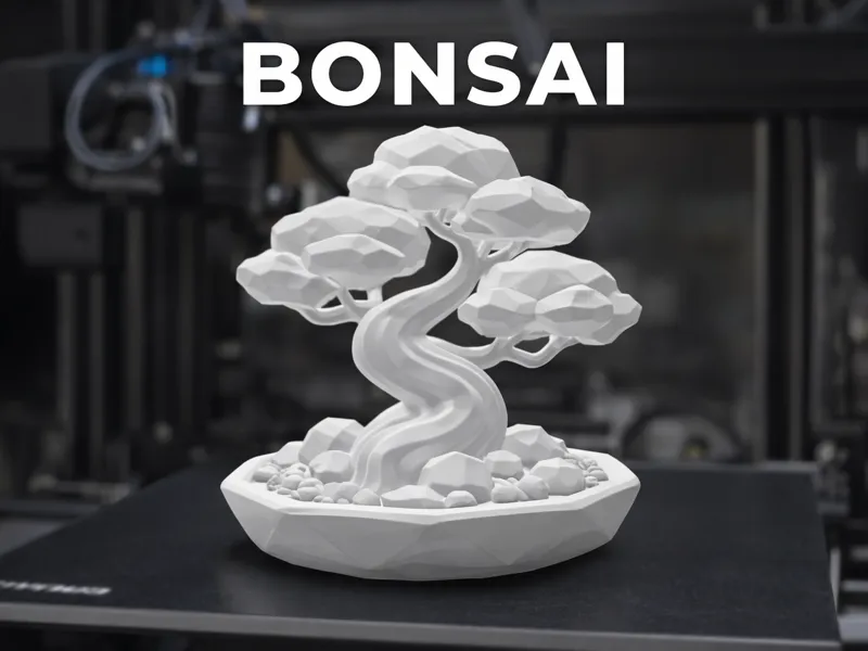 Low Poly Bonsai Tree | Modern Desk Decor