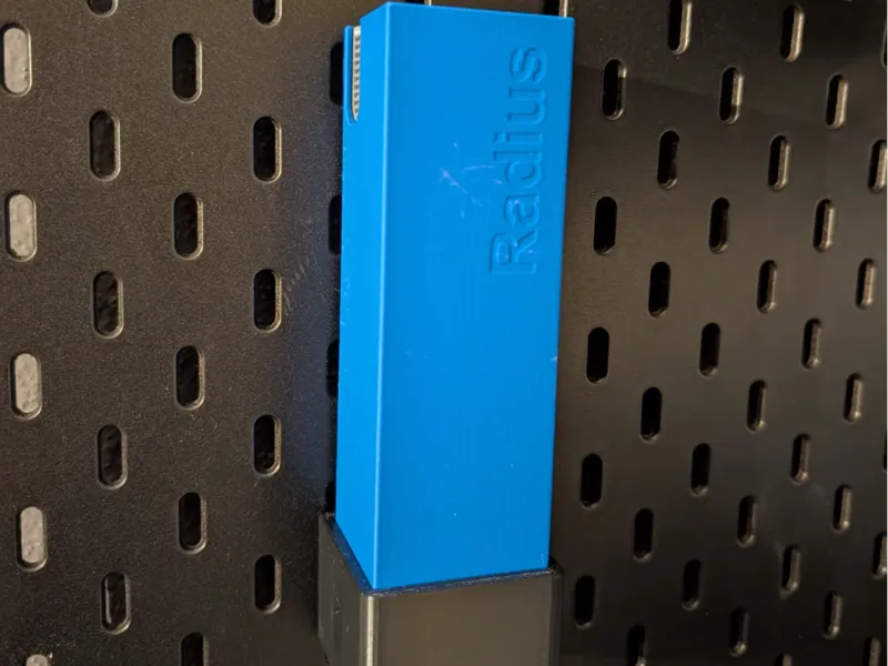 IKEA Skadis:  Radius gauge tool holder