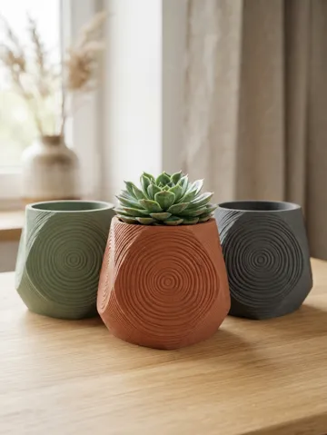 Maceta decorativa: Petrified Wood Ring Planter — vista de referencia 2