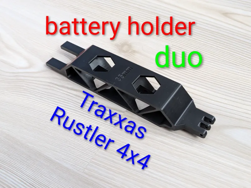 Zweifach Batteriehalter für Traxxas Rustler 4x4