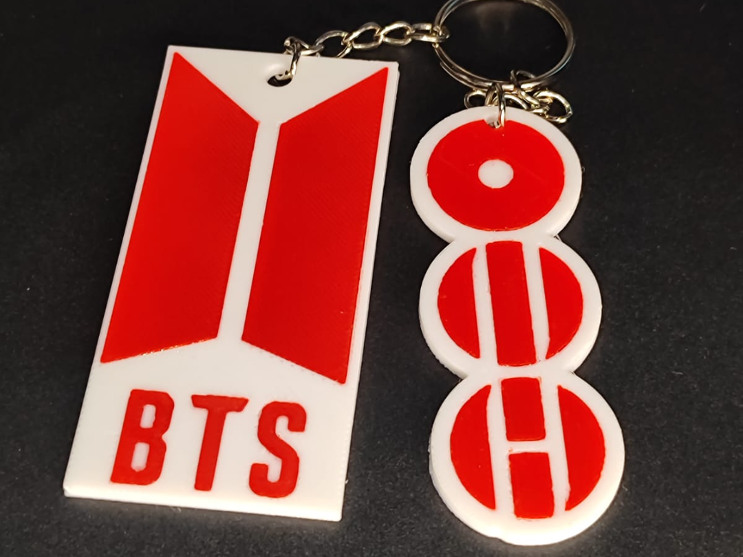 Llavero Dual BTS: Logotipo Army & Emblema 