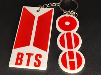 Llavero Dual BTS: Logotipo Army & Emblema 