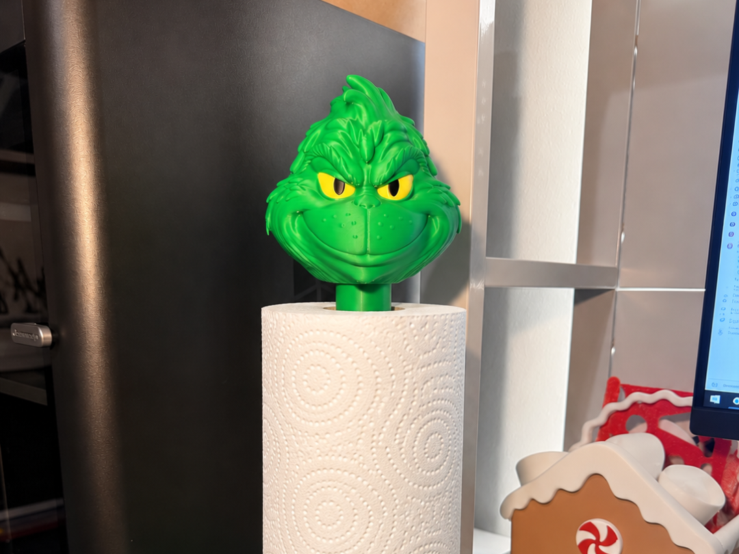Grinch Inspired Christmas Paper Towel Holder - 1