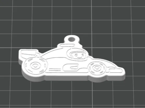 F1 Auto Schlüsselanhänger – Formel 1 3D-Druck
