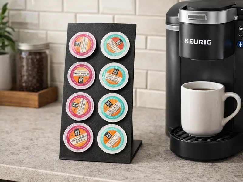 8-Pod K-Cup Holder Minimalist Angled Pod Stand