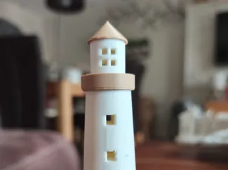 minimalistischer Leuchtturm, Beleuchtung mit LED