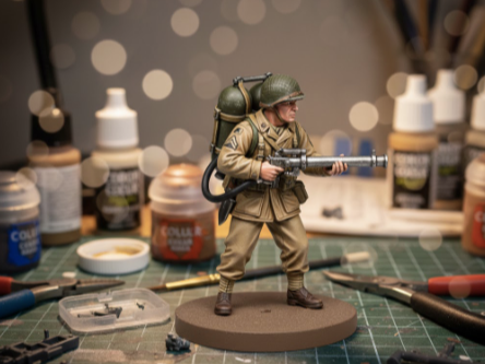 WW2 Tabletop Wargame Mini - Flamethrower