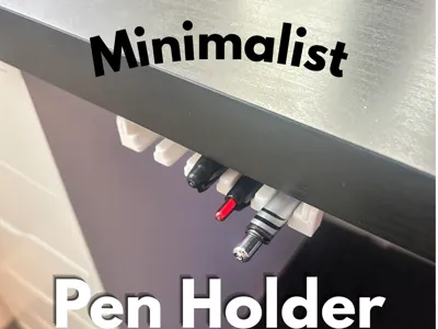 Minimalist Under Desk Pen Holder
