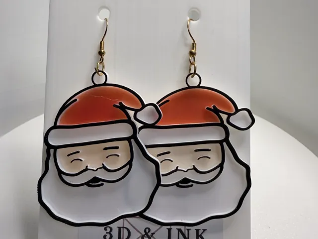 Santa Face Earrings/Keychain