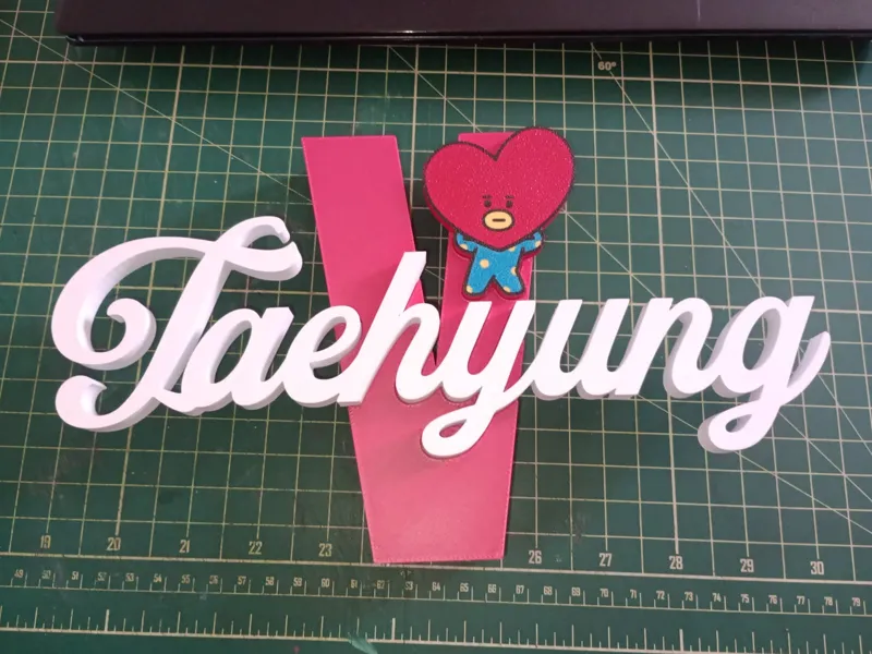 BTS V Taehyung - 3D Dimensional Letter Sign 
