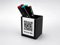 Standard Size QR Pen Holder – 82 × 82 × 96 mm
