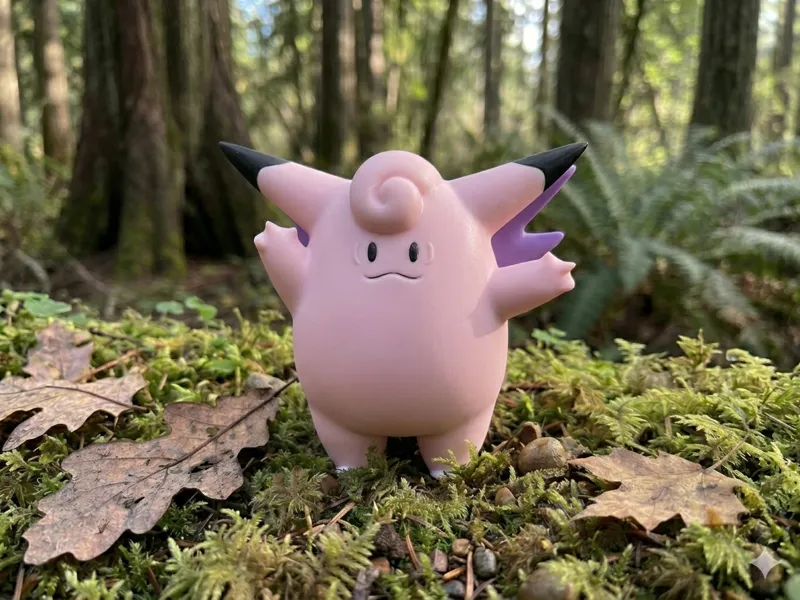 Clefable Pokemon Figure Multi-Color Print