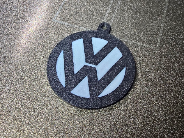 Volkwagen logo keychain 3D model