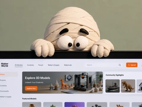 Estante o repisa: Goofy Mummy – The Monitor Peeker — referencia de MakerWorld