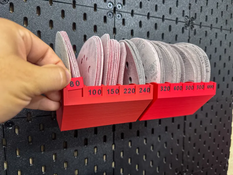 5 Inch Orbital Sanding Disk Organizer for Skadis