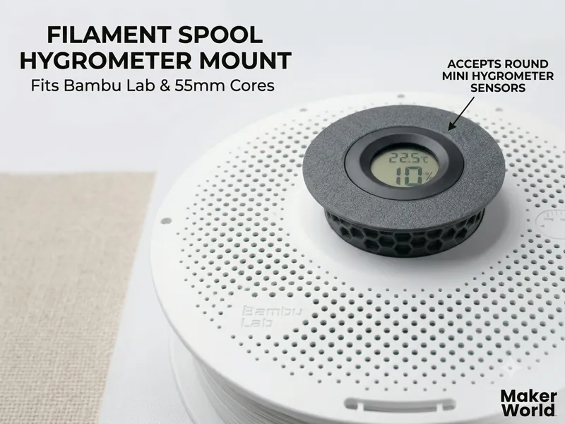 Adapter for Bambu spools & Ali humidifier