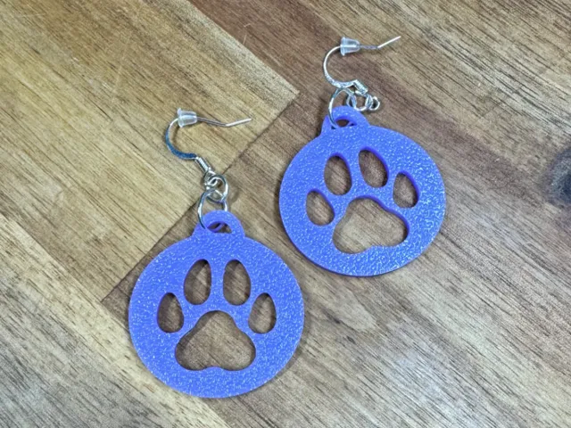 Circle with Paw Earring