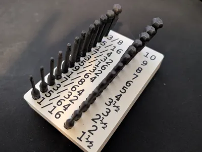 Gridfinity Hex Bit Trays (Metric & SAE)