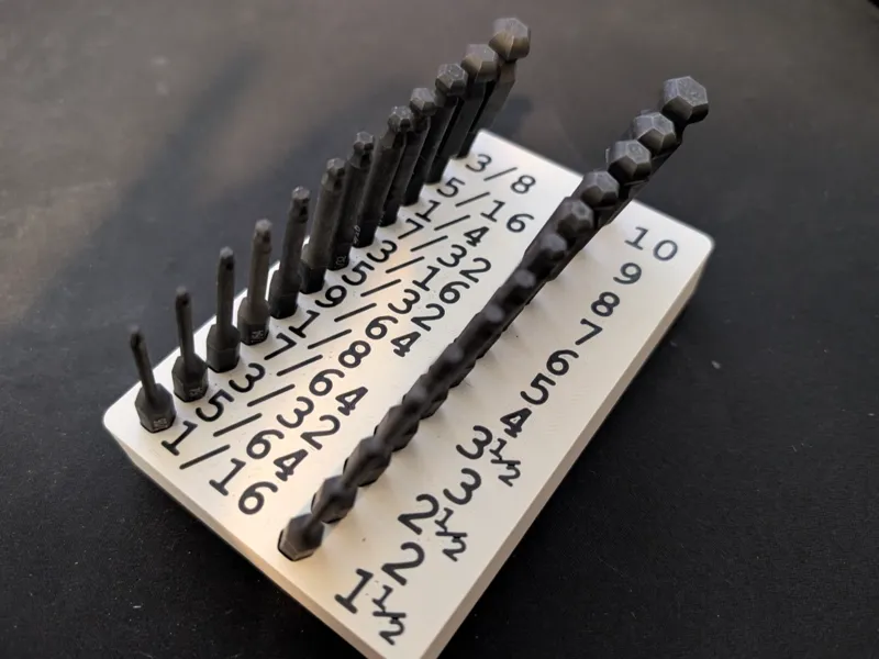 Gridfinity Hex Bit Trays (Metric & SAE)