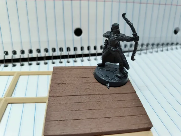 Tuile de sol texturée bois pour plateau de jeu (2x2)