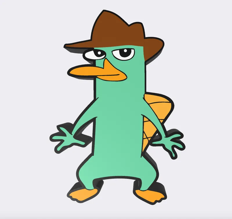 Perry Phineas e Ferb Lightbox Led Lamp