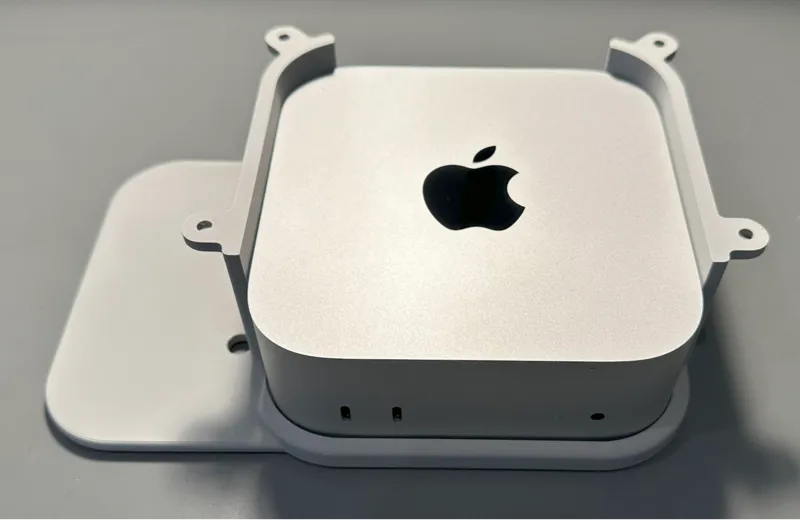 Under-desk Mount w/Shelf for M4 Mac mini 