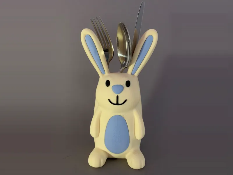 NO AMS Cute Easter Bunny Cutlery or Napkin Holder