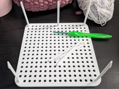 Crochet Blocking Board + Pins for Granny Squares