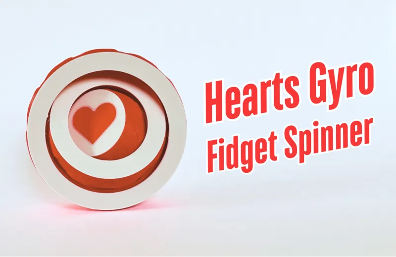 Hearts Gyro Fidget Spinner (Print in Place)