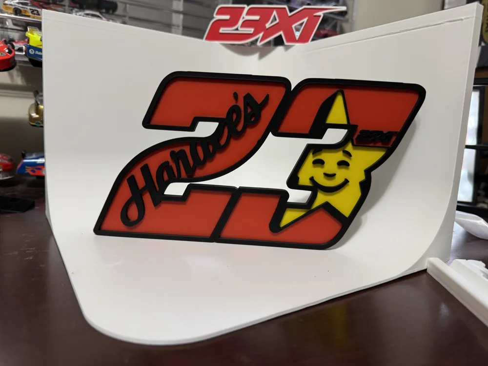 Bubba Wallace 23XI Hardee’s NASCAR Number Display - Free 3D Print Model ...