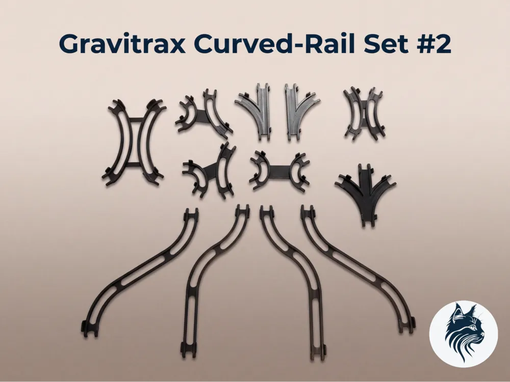 Letrero o emblema decorativo: Gravitrax Curved Rails Set 2 | Gravitrax Accessory. Referencia del modelo original.