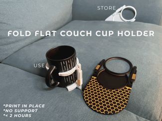 Fold Flat Couch Cup Holder