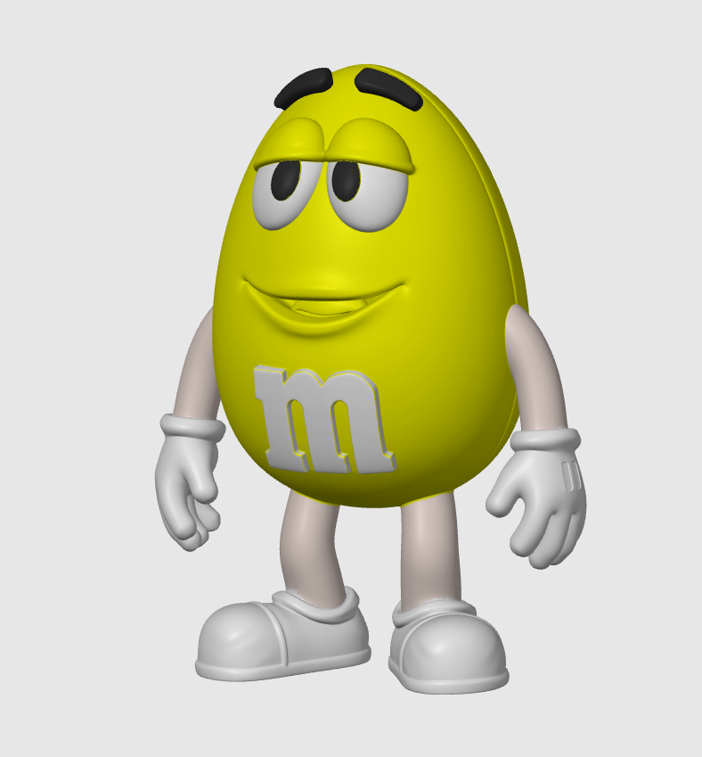 Miniatura 2 do modelo 3D M&M's Yellow