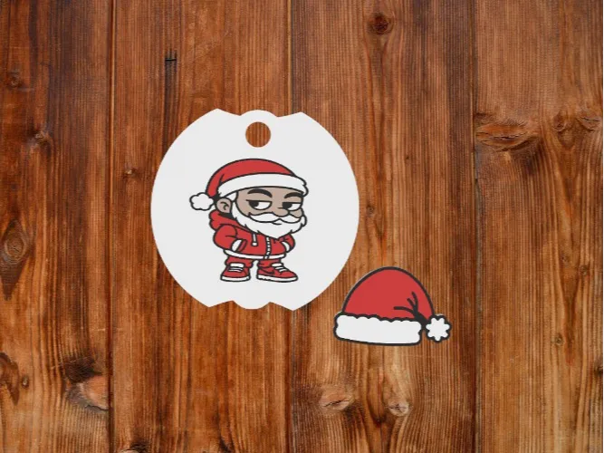 Urban Santa Cup topper with Straw topper
