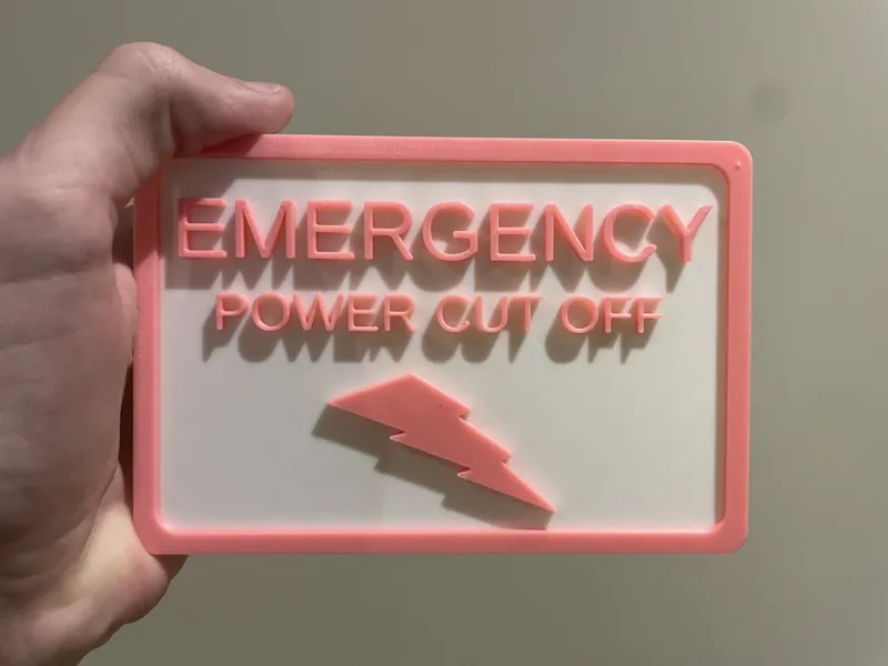 Emergency Power Cut Off Sign