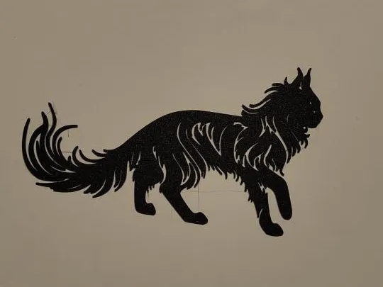 Silhouette de chat murale