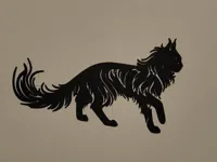 Silhouette de chat murale — photo 1