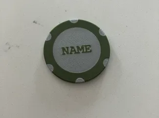 Personalized Dotted Poker Chip
