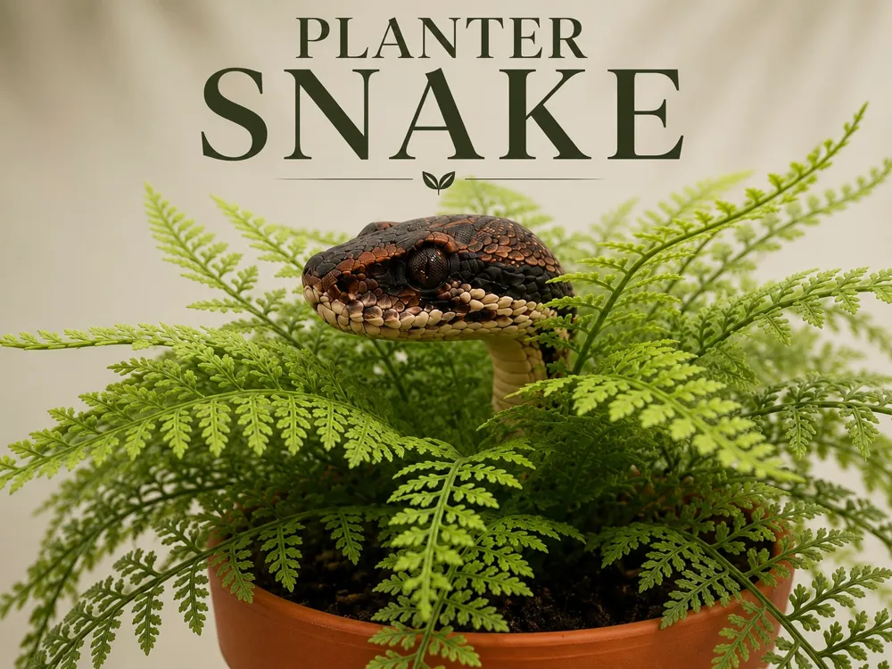 Maceta decorativa: Planter Snake. Referencia del modelo original.