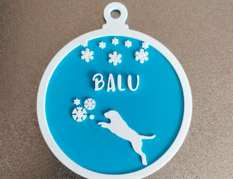 Christmas Ball (Dog) Editable