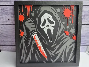 Adorno temático: Ghostface - Horror HueForge — vista de referencia 5