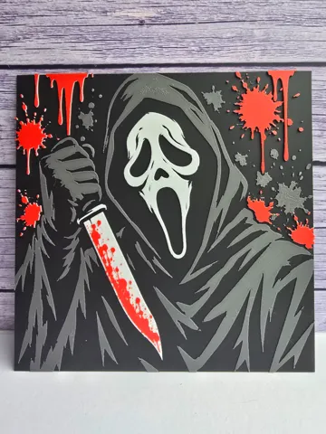 Adorno temático: Ghostface - Horror HueForge — vista de referencia 2