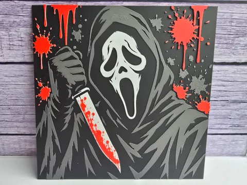 Adorno temático: Ghostface - Horror HueForge — referencia de MakerWorld