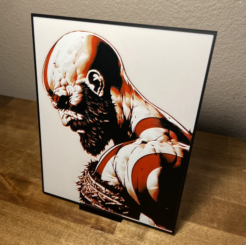 Hueforge - God of War - Kratos Side View